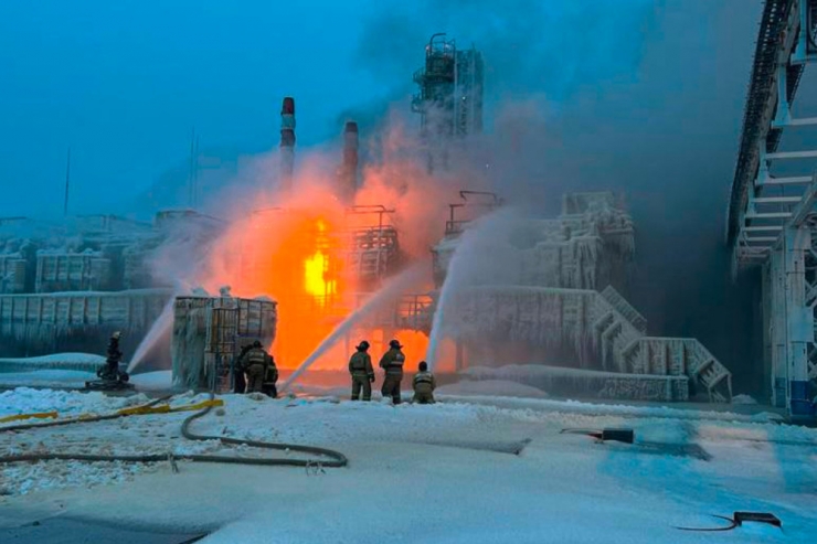 Russland / Moskau wirft der Ukraine Angriff auf Gas-Terminal im Ostseehafen Ust-Luga vor