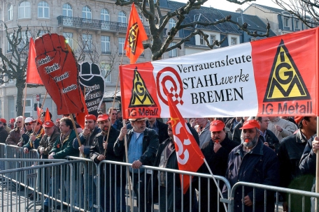 Protest der Stahlarbeiter 2003