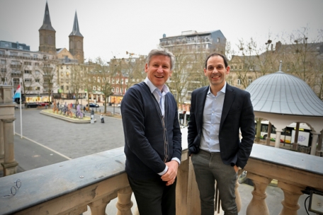 City-Manager Claude Leners (l.) und B&uuml;rgermeister Dan Biancalana