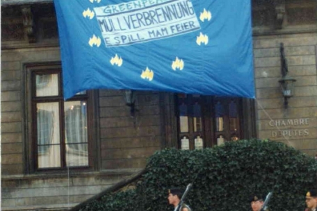 1991 vor der Chamber gegen Müllverbrennung