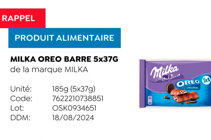Rückruf / Plastik in Milka-Oreo-Riegeln gefunden