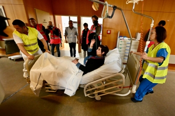 CGDIS / CHEM in Niederkorn übt für den Ernstfall: So sieht die Probe-Evakuierung eines Spitals aus