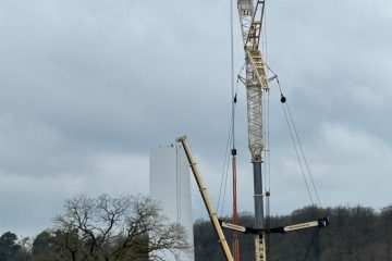 Nordenergie / Am Karelshof wird gebaut, in Bürden herrscht Windstille