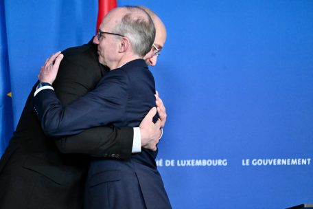 Luxemburgs Premier Luc Frieden versprach anhaltende Unterstützung für die Ukraine, Denys Schmyhal sprach wiederholt seinen Dank für die bisherige Hilfe aus