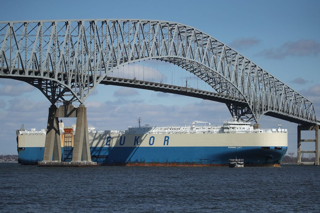 USA / Von Schiff gerammt: Brücke in Baltimore im US-Bundesstaat Maryland eingestürzt