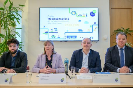 Bei einer Pressekonferenz im Bürgerzentrum am „Knuedler“ wurde der Mobilitätsplan der Stadt Luxemburg präsentiert