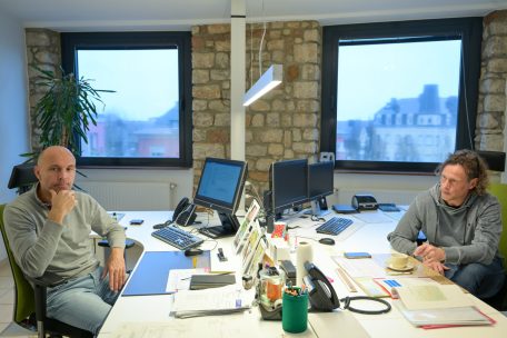 Mike Fandel (l.), Technischer Leiter, und Verwaltungsdirektor Jean Wagner (r.)