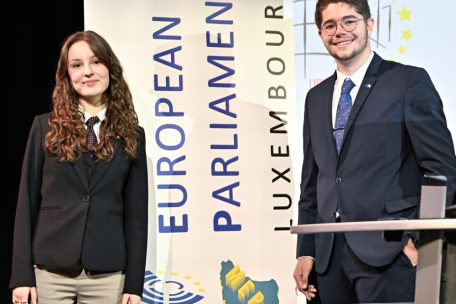 Stolze Parlamentspräsidenten: Marie Necsa und Sam Elsey