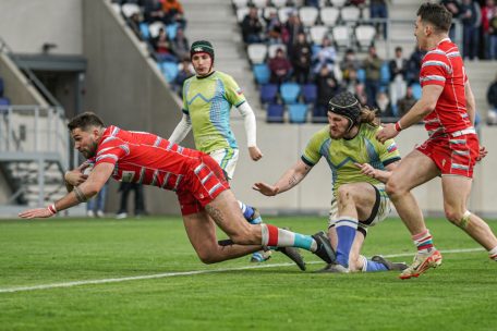 Rugby / Kantersieg und Aufstiegsfinale: FLR-Auswahl besiegt Slowenien deutlich mit 84:7