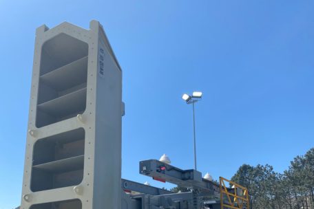 … zum Manövrieren noch schwererer Bauteile