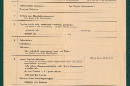 L’histoire du temps présent / Die Personenstandsaufnahme vom 10. Oktober 1941 – Teil 1: Seit über 80 Jahren incognita im Archiv