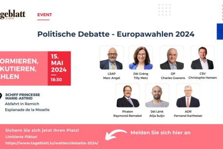 Leser-Einladung / Diskussionsrunde zur EU-Wahl an Bord der „Princesse Marie-Astrid“ am Mittwoch