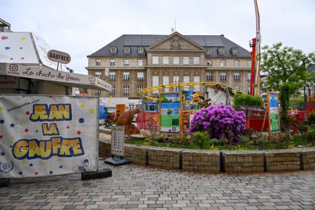 Die temporären Gärten auf dem Rathausplatz sind der Grund, weshalb die „Päischtkiermes“ ihr Comeback auf dem Brillplatz gibt