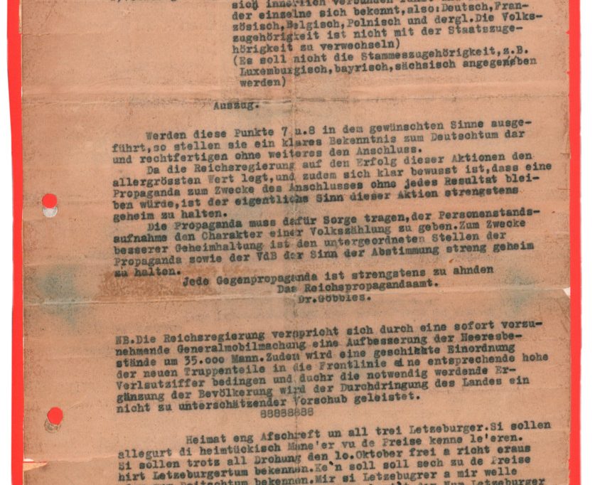 L’histoire du temps présent / „98 Prozent dreimal ‚luxemburgisch‘“ bei der Personenstandsaufnahme 1941? – Teil 2