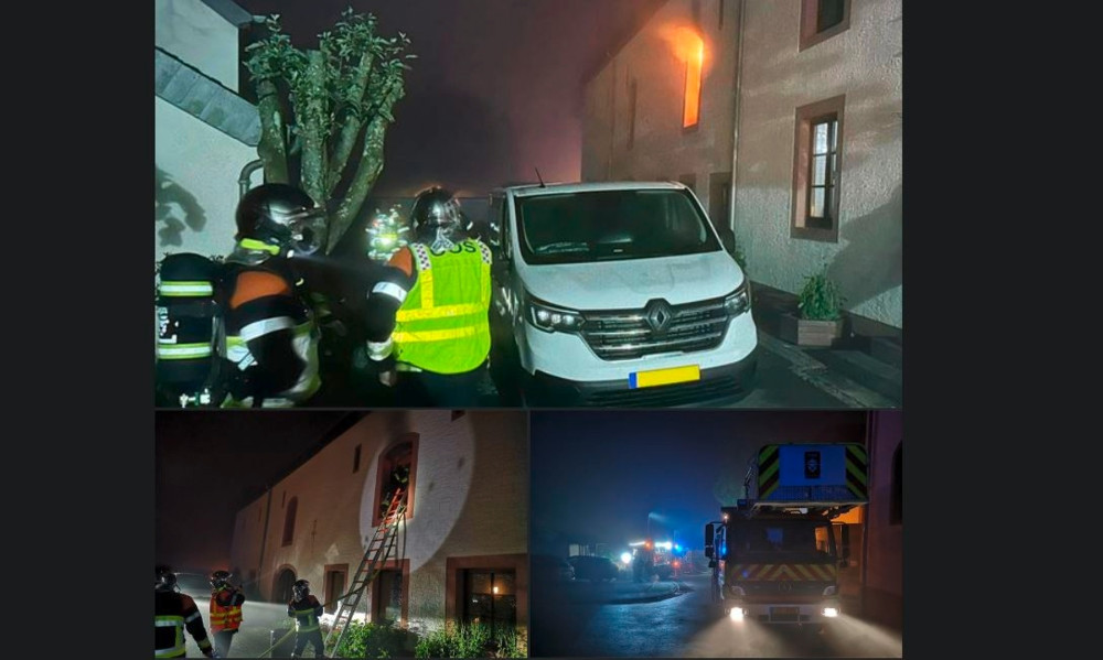 CGDIS / Feuer in Jugendeinrichtung in Liefringen – Evakuierte kommen in Gemeinde Contern unter