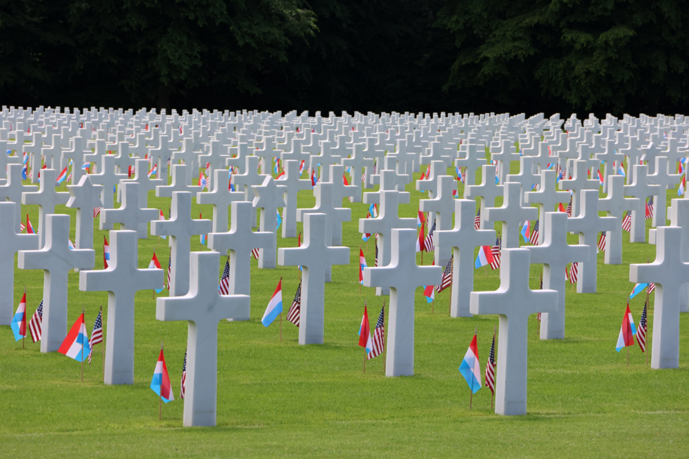 Soldatenfriedhof in Hamm / Amerikaner und Luxemburger gedenken der gefallenen amerikanischen Soldaten