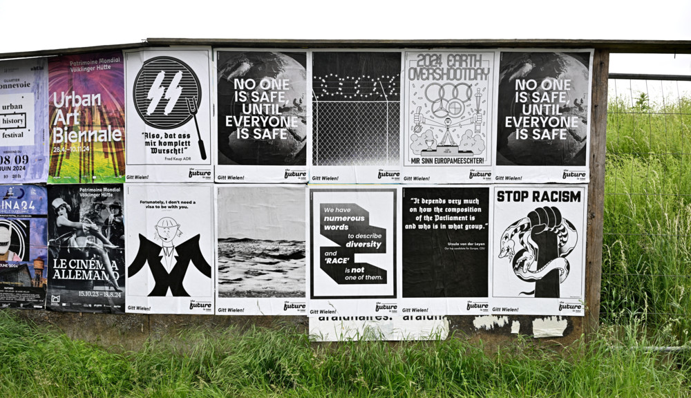 Luxemburg / Künstler positionieren sich mit politischer Posteraktion gegen Rechtsextremismus 