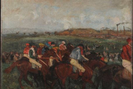 Edgar Degas (1834-1917), Course de gentlemen, Avant le départ (1862), huile sur toile (48,5x61,5 cm), Paris, musée d’Orsay