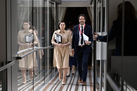Svetlana Tikhanovskaia mit Paul Galles