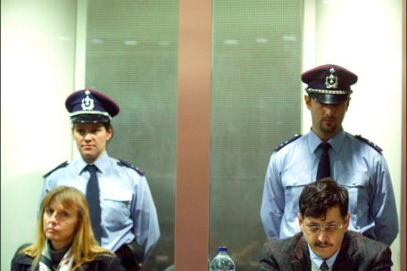 Arlon am 1. März 2004:  Marc Dutroux und seine Ex-Frau Michelle Martin