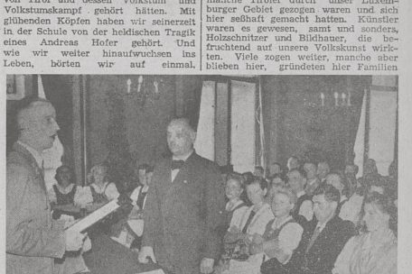 S&uuml;dtiroler &bdquo;Ansiedler&ldquo; gr&uuml;nden im Juli 1943 einen Heimatverein in Luxemburg
