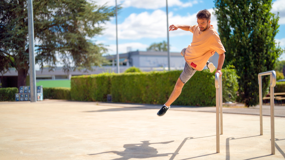 Parkour / Den nächsten Schritt gehen: Erster Speedrun-Wettbewerb am Samstag in Schwebsingen