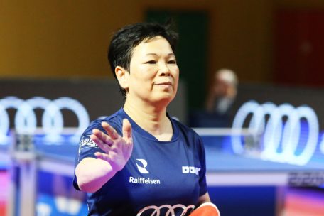 Pressekonferenz / Ni Xia Lian und Bob Bertemes Fahnenträger in Paris