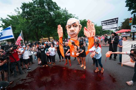 Vor dem Weißen Haus kam es zu pro-palästinensischen Protesten