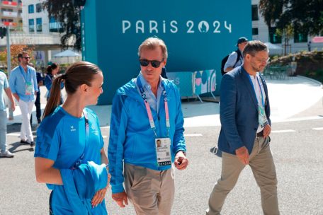 Sarah De Nutte und Großherzog Henri unterhielten sich über ihr Erstrundenduell