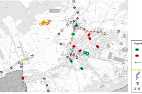 Gesamtübersicht der geplanten Maßnahmen in Bascharage