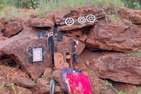 Andenken an einen Mountainbiker