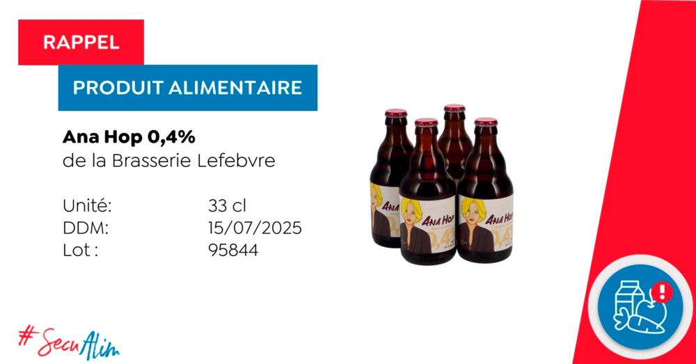 Luxemburg / Wegen potenzieller Fremdkörper: Lebensmittelbehörde ruft Ana Hop 0,4% zurück
