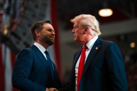 J.D. Vance und Donald Trump in St Cloud, Minnesota