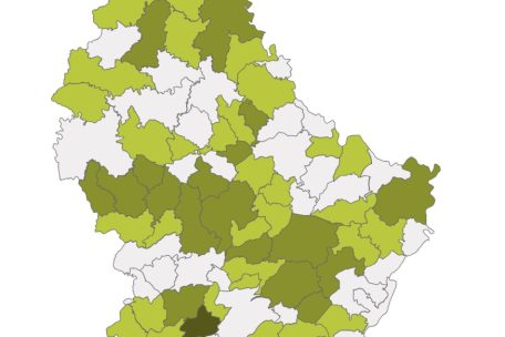 Eine Karte mit allen teilnehmenden Gemeinden