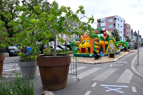 Der temporäre Garten an der place des Remparts