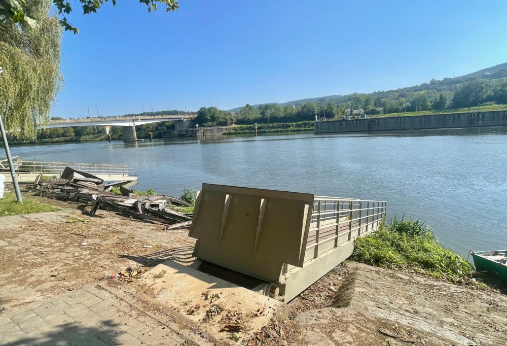 Gemeinde Schengen / Vermutlich letzte Diskussionen über den Ponton