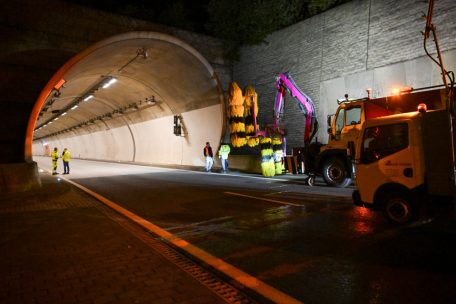 Tunnel Grouft / 70 km/h: Probleme mit der Wasserversorgung als Grund angegeben 