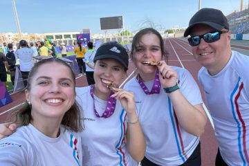 Gymnasiade in Bahrain / Bogenschützinnen Kenza Pop und Lea Tonus holen Gold und Silber