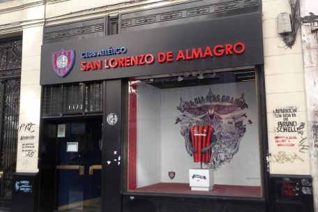 Sitz des von italienischen Einwanderern gegründeten Fußballklubs Atlético San Lorenzo de Almagro in Buenos Aires