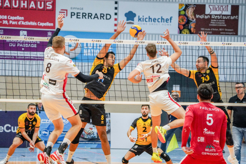 Volleyball / Challenge Cup: Strassen verliert 2:3 gegen Komarno und scheidet aus 