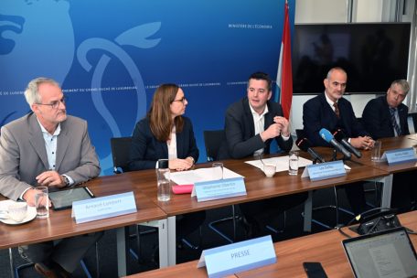 Arnaud Lambert, Stéphanie Obertin, Lex Delles, Gustav Kalbe und Anders Dam Jensen (v.l.n.r.)