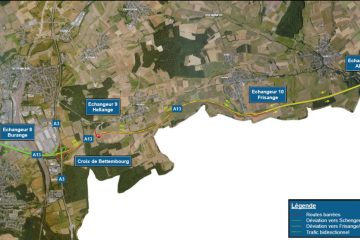 A13 / Erneuerung der Deckschicht zwischen Bettemburg und Frisingen: Diese Umleitungen werden am Wochenende eingerichtet