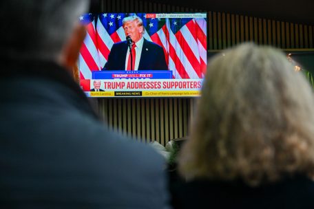Die Gäste auf der Wahlparty in Luxemburg-Stadt hörten Trumps Rede – aber nicht sehr lange