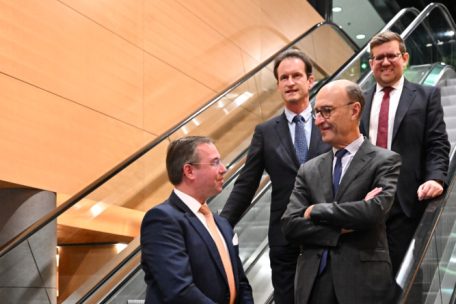 Erbgroßherzog Guillaume, Carlo Thelen, Michel Wurth und Vincent Hein