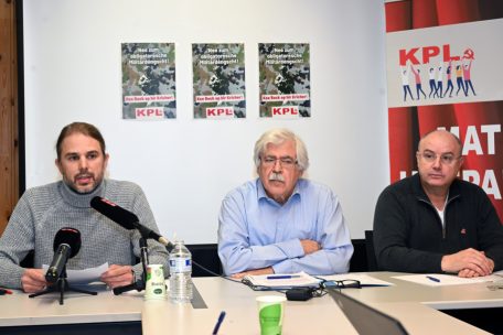 „Kee Bock op hir Kricher“ / Gegen Politik und Zeit: KPL fordert Aufbäumen gegen Militarisierung und Rentenverschlechterung