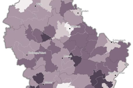 Prozentualer Anteil der Privathaushalte, die aus einem Paar mit mindestens einem Kind unter 25 Jahren bestehen, im Jahr 2021