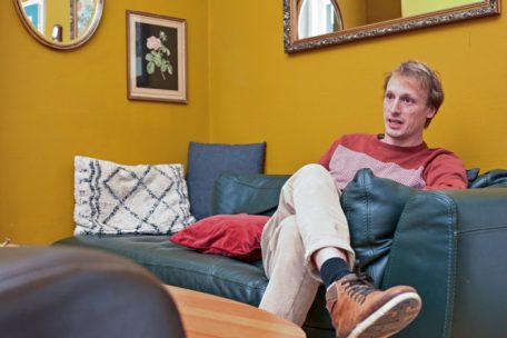 Luka Heindrichs hat „de Gudde Wëllen“ mit gegründet und in der Anfangszeit im wahrsten Sinne des Wortes seine Nächte dort verbracht