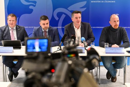 V.l.: Xavier Fraipont, David Viaggi, Lex Delles und Diego Di Biasio