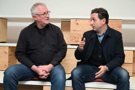 Lex Weyer (l.) und Marc Limpach beim Gespräch über 60 Jahre Kasemattentheater