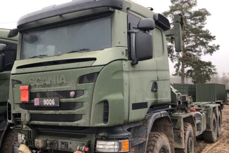 Luxemburgischer Lkw, bereit zum Transport